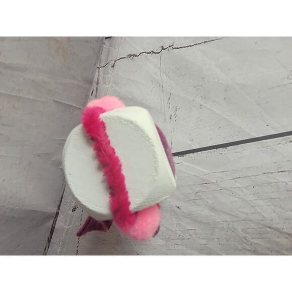 Wooden Handmade Snowman Pink Purple Winter Tiered Tray Home Decor Shelf Sitter - Picture 4 of 5